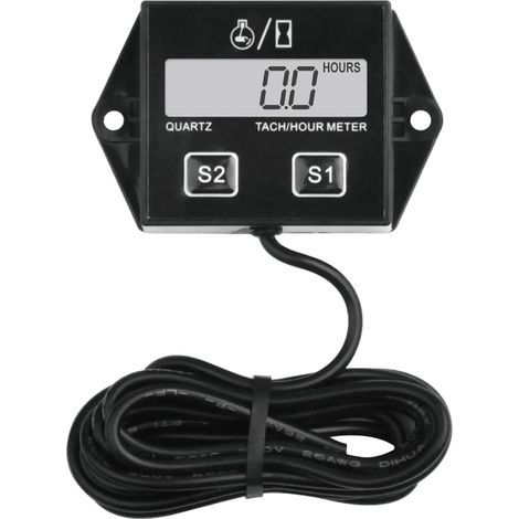 Compteur horaire numérique avec tachymètre et batterie remplaçable pour scooter, tracteur tondeuse, moto tout-terrain, générateur, tronçonneuse, moteur hors-bord, motoneige et nettoyeur haute pression (1/5)