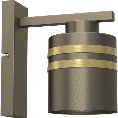 Applique murale dorée titane laiton Scot E27 15W Luminex