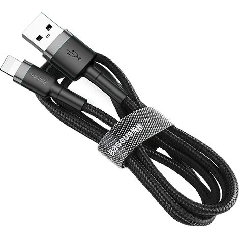 Baseus Cafule Lightning USB-Kabel 2,4 A 0,5 m (Grau-Schwarz) (1/5)