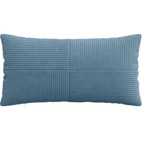 vidaXL Funda de almohada 6 pcs ALMELO Azul 40 x 70 cm pana (1/2)