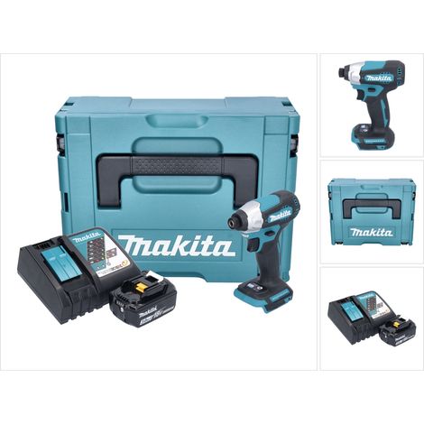 Avvitatore a impulsi a batteria Makita DTD 157 RF1J 18 V 140 Nm 1/4" brushless + 1x batteria ricaricabile 3,0 Ah + caricabatterie + Makpac (1/5)