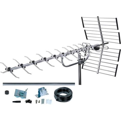 SLx 27985K4 Kit Antenne TNT numérique 64 Eléments Argent (1/4)