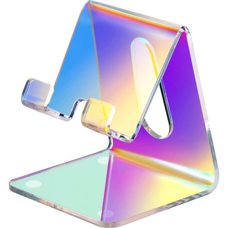 CCYKXA Schillernder Handyhalter aus Acryl, rutschfest, für Schreibtisch, Smartphones/Tablets, kompatibel mit iPhone, Samsung Galaxy Pixel, iPad, Festnetztelefon, Büro