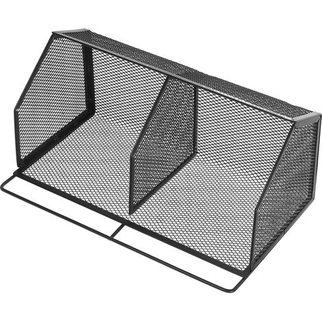 Lot de 1 panier de rangement mural compartimenté en fil (1/5)