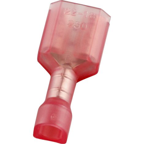 Cosse faston RS PRO, 0.5 0.75 mm², 22 18 AWG, Isolé, Rouge