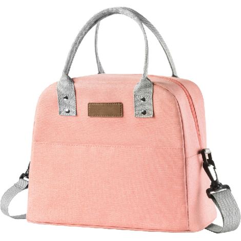 Bolsa térmica impermeable para el almuerzo, tipo recipiente, color rojo sandía.