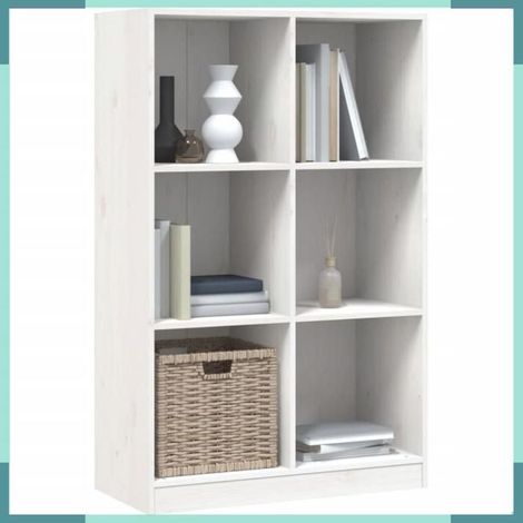 Bibliothèque - 836142 - Blanc - Bois massif de pin - 70 x 33 x 110 cm (1/5)
