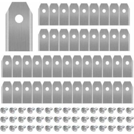 45 lame in titanio, per tutti i tosaerba robotizzato Husqvarn/Automower/Yardforce/Gardena (3g 0.75 mm), con 45 viti, lame di ricambio per modelli di 105, 310, 315, 320, 420, 430x e r40i. (1/5)