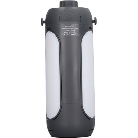 Faltbare Campinglampe, Campinglaterne, USB-aufladbar, 10000 mAh, dimmbar, mit Tragegriff, Zeltlampe, Dunkelgrau (1/5)