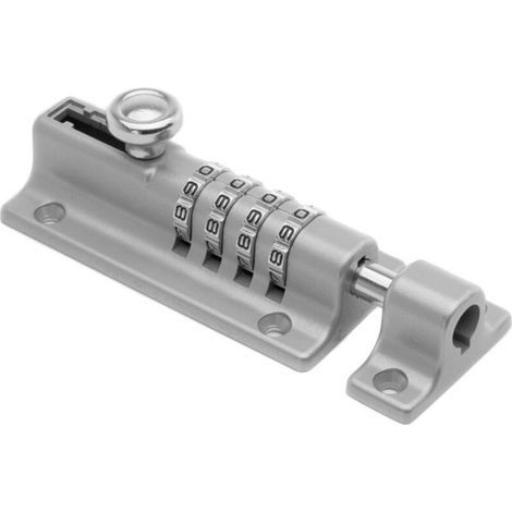Verrou à combinaison 4 chiffres – Serrure mécanique sans clé – Alliage de zinc résistant à l'usure – Installation verticale/horizontale (1/3)