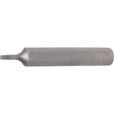 Embout T10 Torx 10 mm x 75 mm - Profil T, Précision et Durabilité, Acier, Zones Difficiles - D-Work