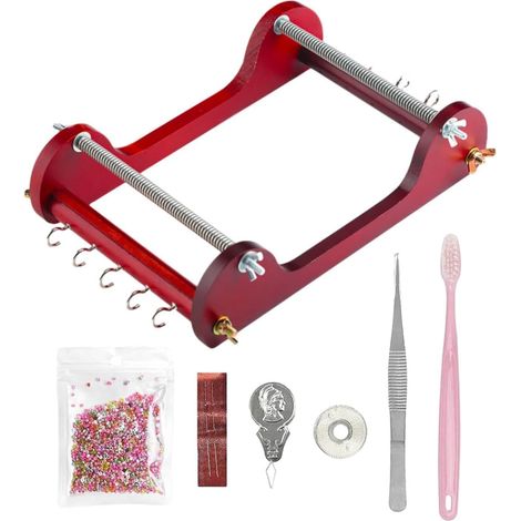 Telar de madera para crear joyas, pulseras y otras manualidades. (1/5)