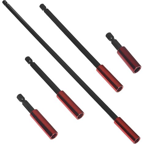 5-teiliges magnetisches Bit-Halterungsset, 1/4-Zoll-Sechskantschaft, 60/100/150/200/300 mm Bit-Verlängerung, Schnellverschlusshalterung kompatibel mit Schraubendrehern, Bohrmaschinen und Schlagschraub (1/5)