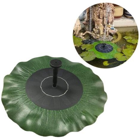 Fontaine solaire 1,4 W – Pompe solaire pour bassin de jardin, bassin d’oiseaux, bassin de poisson, décoration Feuille de lotus (1/5)