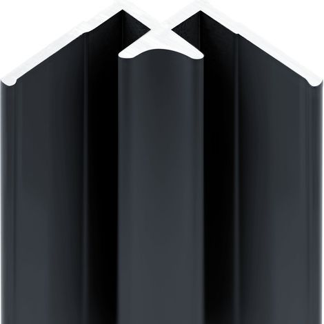 Profilé d'angle intérieur pour panneau mural de douche, DécoDesign, Schulte, Anthracite, 210 cm (1/6)