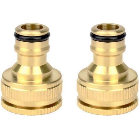Raccord Tuyau Arrosage - Laiton - Pour Robinet Jardin Intérieur Extérieur - 1/2 Pouces à 3/4 Pouces - 6 Pièces (1/3)