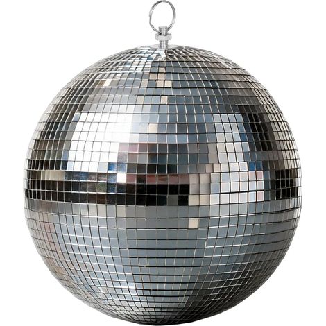 1.01 Boule à facettes 25 cm avec crochet de suspension - boule disco (grande) (1/2)
