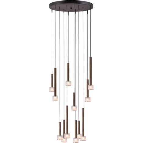 Suspension LED Fabro 12-lights - cuivre ancien - 2992-05-10-50-12 (1/3)