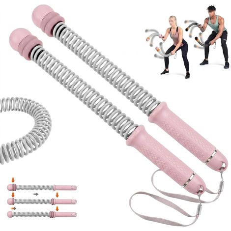 2 Pièces Ropeless Battle Rope, Rose Battle Ropes sans Cordon (1/5)