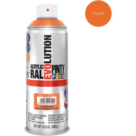 PintyPlus Evolution Fluoreszierende Sprühfarbe – Orange 520 cc F143