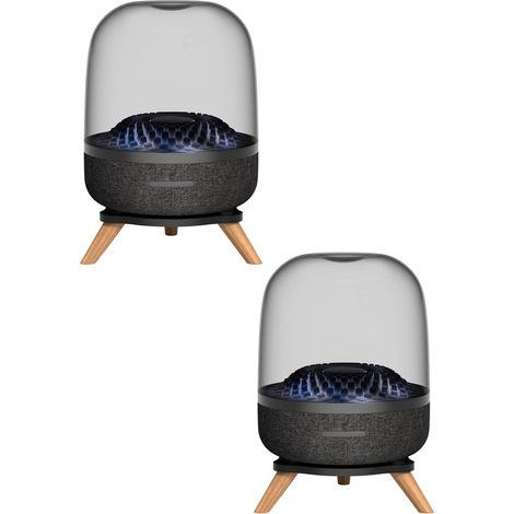 Acrylic Table Speaker Holder Suitable For Harman Kardon Aura Studio 3, Aura Studio 4, Soundsticks 4 Bluetooth Speakers (Black, Jj-9300-B-0) 2-Pcs (1/5)