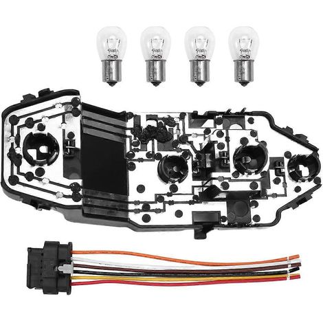 Rücklichtlampenfassung + Kabelbaum mit Sockel + 4-teiliges Lampenset für-- (1/5)