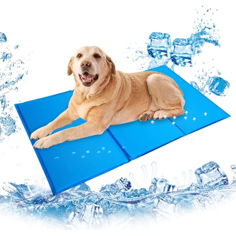 Tapis Rafraichissant pour Chien, Tapis Auto-Refroidissement Chien, Anti-Rayures, Étanche, Non Toxique（50x90CM ）