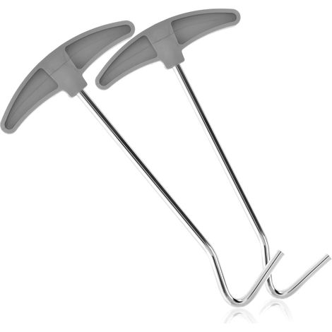 2 pièces Extracteur de piquets,pour Un Retrait Facile des piquets, Crochets et piquets,Accessoires de Tente pour Le Camping (1/5)