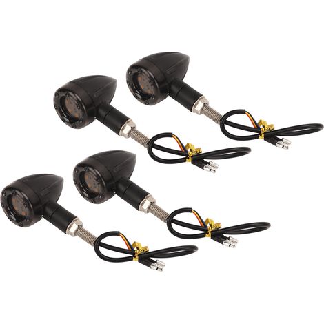 Clignotants Moto 4 Pièces 13 LED 4 Fils Feux de Position Vintage pour Scooter Quad ATV Tout-Terrain (1/5)