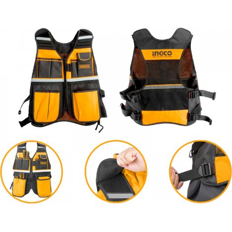 INGCO HTVT0901 Gilet da lavoro 7 Tasche porta attrezzi utensili portattrezzi (1/5)