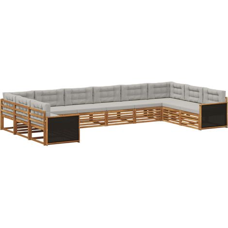 Ensembles de canapés 10 pc Bois d'Acacia Massif vidaXL (1/5)