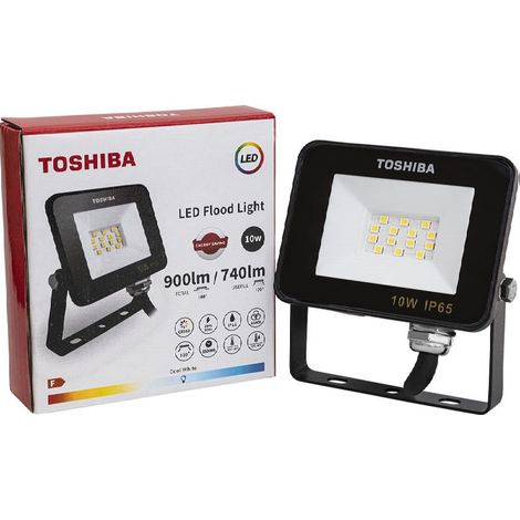 PROYECTOR LED TOSHIBA 10W 6500K IP65 - NEGRO