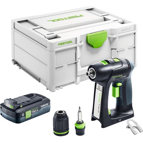 Perceuse-visseuse sans fil Festool C 18-Basic 18 V 45 Nm Brushless + 1 batterie 4,0 Ah + Systainer - sans chargeur