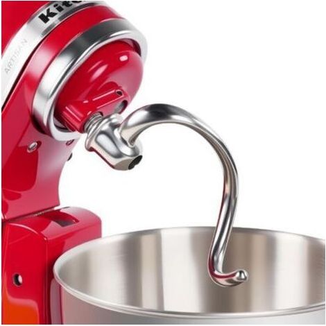 Spiralknethaken aus Edelstahl, kompatibel mit KitchenAid Küchenmaschinen mit kippbarem Kopf von 4,5 bis 5 Litern. Effizientes Kneten. Spülmaschinenfest. (1/5)