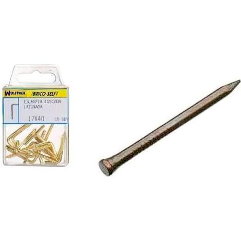 WOLFPACK LINEA PROFESIONAL punta acero cónica cobre 2,00x40 mm. 25 unidades