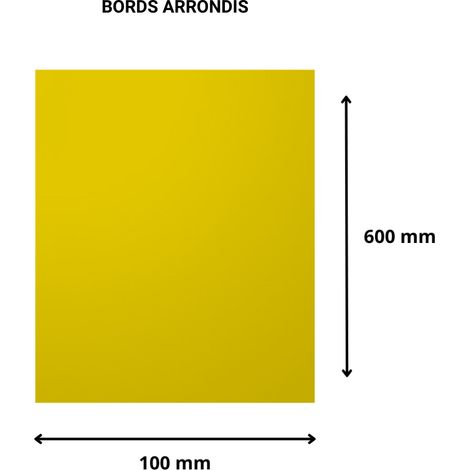 Plaque verre acrylique miroir or 3 mm - 10 x 60 cm (100 x 600 mm) - Verre synthétique - Bord arrondis - Plexiglass (1/5)