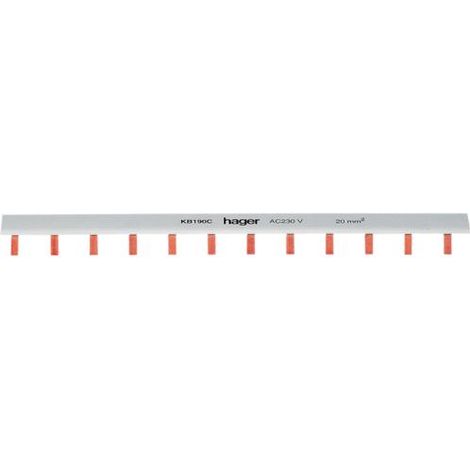 Barre de pontage 1P 100A languette 20mm² 24m HAGER KB190C