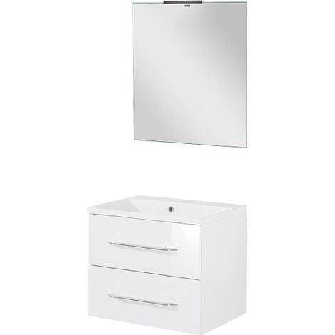 Fackelmann B.clever Badmöbel Set 4-teilig, 60 cm, Weiß-09804 (1/5)