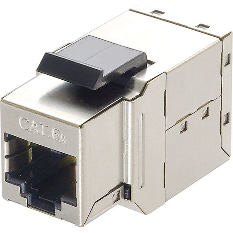 LOGILINK Keystone Cat.6A Raccord NK4010 2x RJ45 STP, 17mm de large
