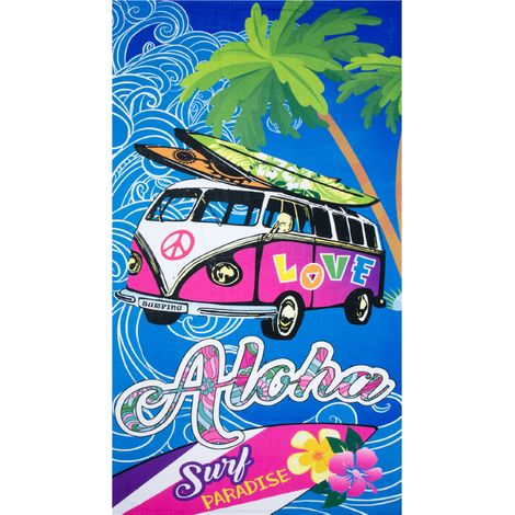Telo Mare Grande 100x180 Spugna Spiaggia Piscina Maui Surf Paradise