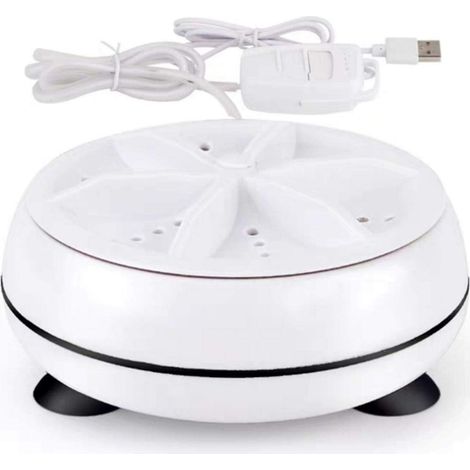 Mini machine à laver portable à ultrasons pour un nettoyage en profondeur, câble USB, idéale pour les voyages, la maison et les déplacements professionnels.-AquaForge (1/5)