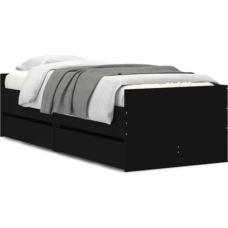 Maison Exclusive - Estructura de cama con cajones negro 90x190 cm (1/5)