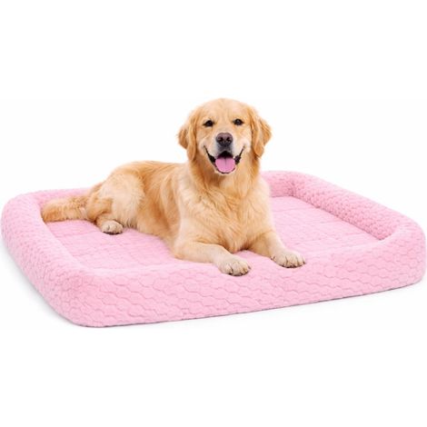Panier Chien - Coussin Chien et Chat - avec Rebord - 116 x 69 x 8 cm - Peluche - Mousse 1,5 cm - Fond antidérapant - adapté Cage métallique (1/5)