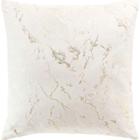 Coussin Déco Velours "Marius" 45x45cm Beige (1/4)