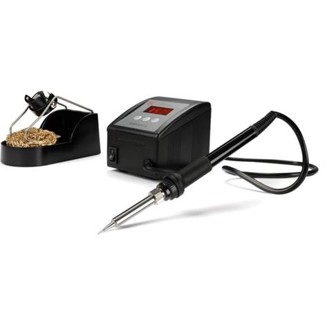 Xytronic Station de soudage 80 W avec affichage LED et élément chauffant en céramique, régulation électronique de la température 150–480 °C, ESD sûre, idéale pour l’électronique et l’usage (1/3)