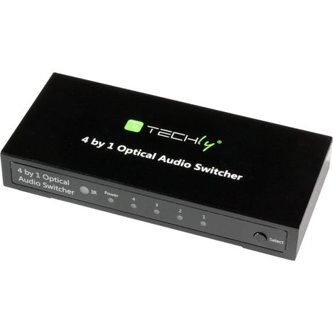 Techly Switch Audio Toslink 4 Porte con Telecomando IR (1/5)