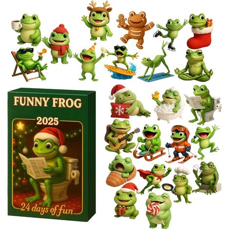 Calendrier de compte à rebours amusant en acrylique plat 2D avec une grenouille (1/5)