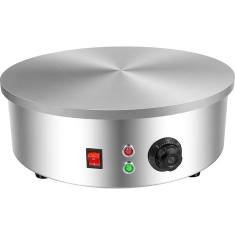 Crepera, 3000 W de potencia, construcción de hierro fundido, color plata. (1/2)