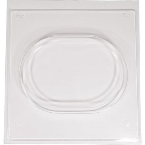 Moule Ovale, 1 pce., plastique PET transparent, 24,5x18x2cm, rebord 1,3cm, réutilisable, béton créatif, arts créatifs, décoration, plateau-36138000 (1/5)