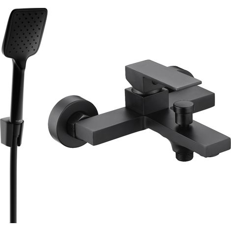 Mexen Uno R62 Wannenbatterie mit Brausegarnitur, Schwarz - 7143R62-70 (1/3)